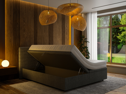 Boxspring met Opbergruimte Hotel Elegance - Antraciet