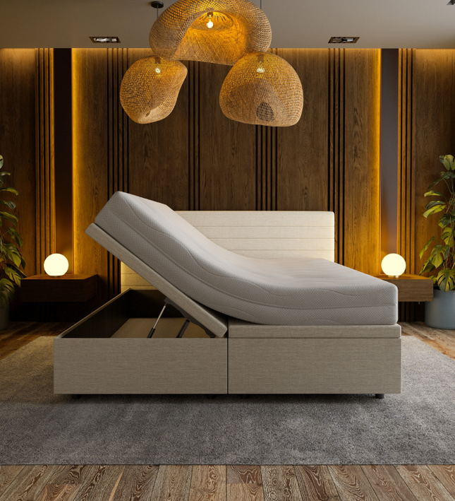 Boxspring met Opbergruimte Hotel Elegance - Beige