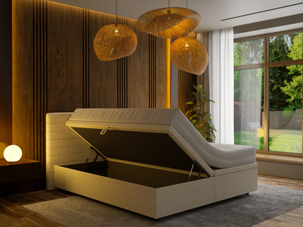 Boxspring met Opbergruimte Hotel Elegance - Beige