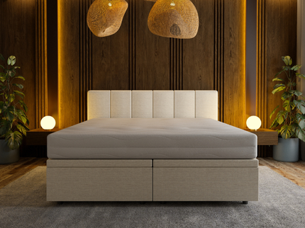 Boxspring met Opbergruimte Hotel Royal - Beige