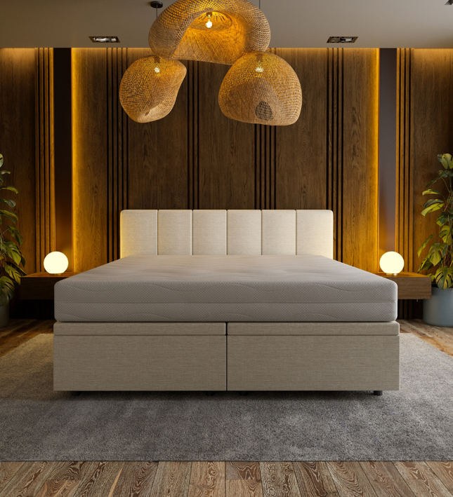 Boxspring met Opbergruimte Hotel Royal - Beige