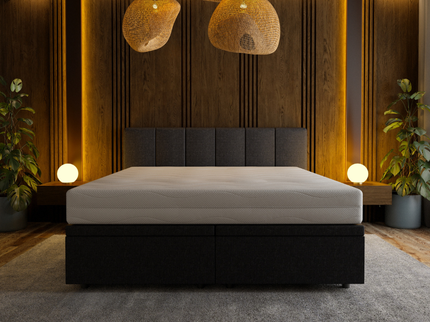 Boxspring met Opbergruimte Hotel Royal - Zwart