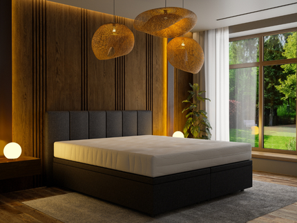 Boxspring met Opbergruimte Hotel Royal - Zwart