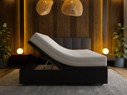 Boxspring met Opbergruimte Hotel Royal - Zwart