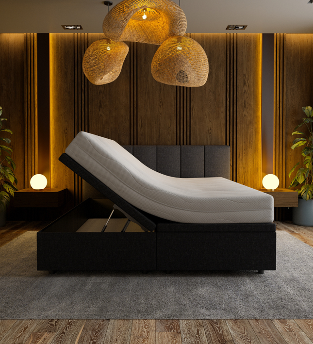 Boxspring met Opbergruimte Hotel Royal - Zwart