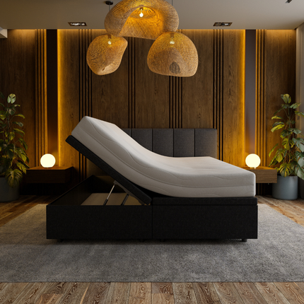 Boxspring met Opbergruimte Hotel Royal - Zwart