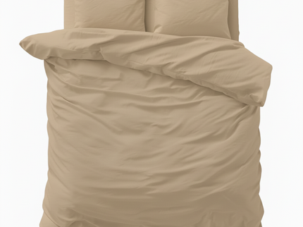 Dekbedovertrek Katoen-Satijn Uni - Taupe