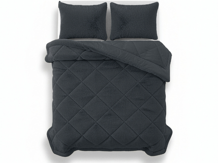 Lazy Dekbed Zonder Overtrek - Teddy Fur - Antraciet