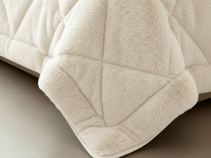 Lazy Dekbed Zonder Overtrek - Teddy Fur - Beige