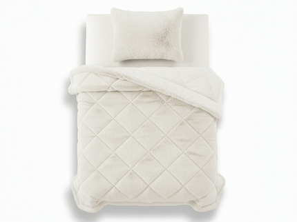 Lazy Dekbed Zonder Overtrek - Teddy Fur - Beige