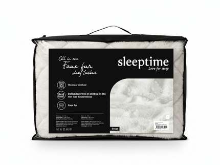 Lazy Dekbed Zonder Overtrek - Teddy Fur - Beige
