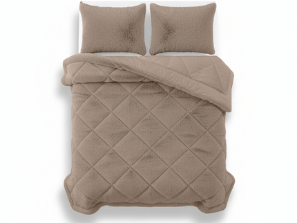 Lazy Dekbed Zonder Overtrek - Teddy Fur - Taupe