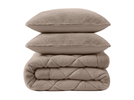 Lazy Dekbed Zonder Overtrek - Teddy Fur - Taupe