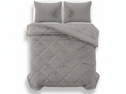 Lazy Dekbed Zonder Overtrek - Teddy Fur - Grijs