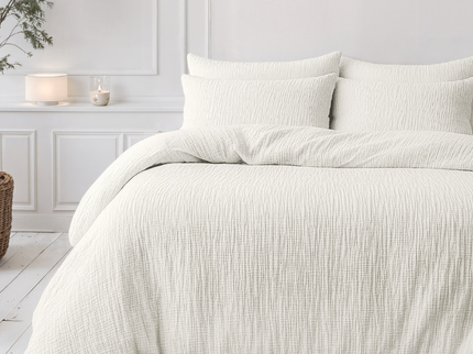 Lazy Dekbed Zonder Overtrek - Katoen Mousseline - Beige