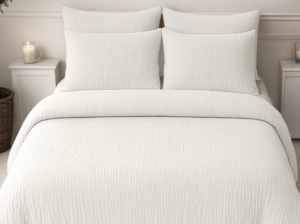 Lazy Dekbed Zonder Overtrek - Katoen Mousseline - Beige