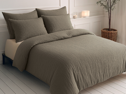 Lazy Dekbed Zonder Overtrek - Katoen Mousseline - Taupe