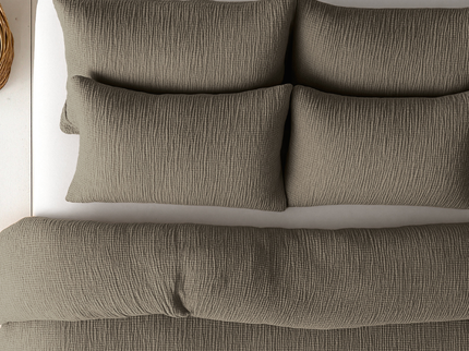 Lazy Dekbed Zonder Overtrek - Katoen Mousseline - Taupe