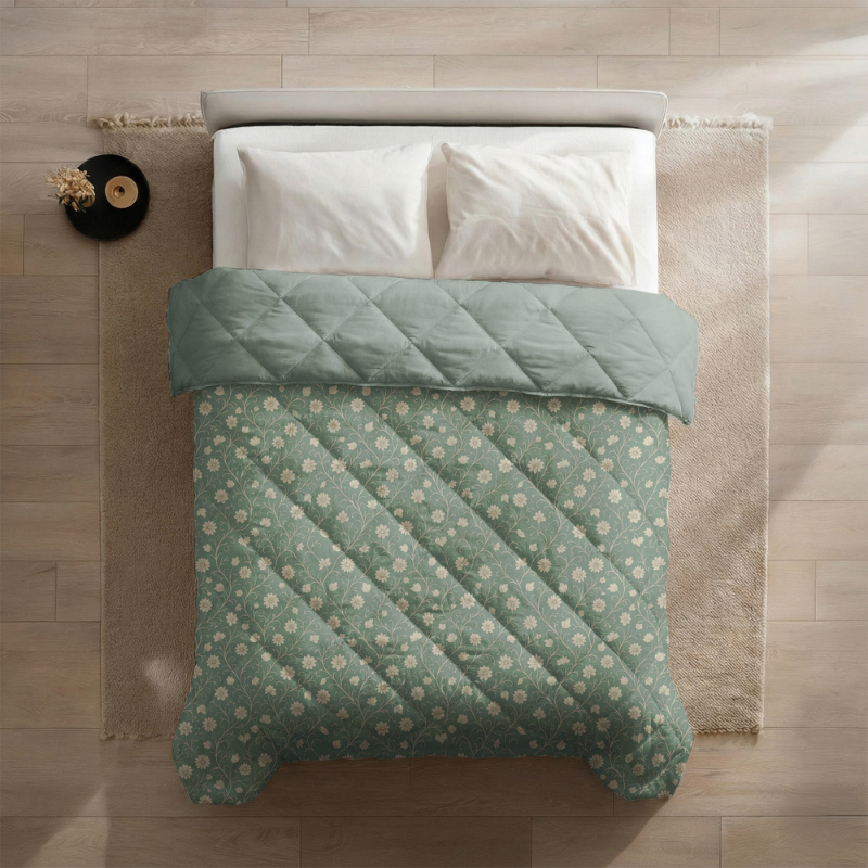 Zelesta® Royalbed Green & Cream 140x200cm - Dekbed zonder overtrek - 30 Zelesta® Royalbed Green & Cream 140x200cm - Dekbed zonder overtrek - 30