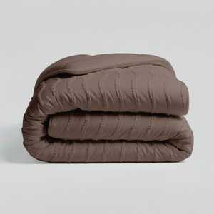 Easy Dekbed Zonder Overtrek -  Japandi Waves - Bruin