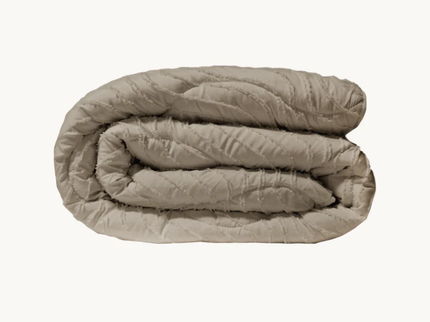 Easy Dekbed Zonder Overtrek - Japandi Waves - Taupe