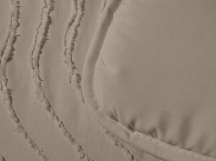 Easy Dekbed Zonder Overtrek - Japandi Waves - Taupe