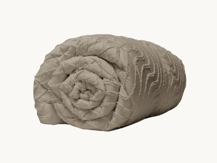 Easy Dekbed Zonder Overtrek - Japandi Waves - Taupe