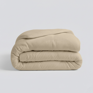 Easy Dekbed Zonder Overtrek - Waffle Band - Zand