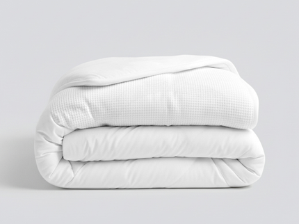 Easy Dekbed Zonder Overtrek - Waffle Band - Wit