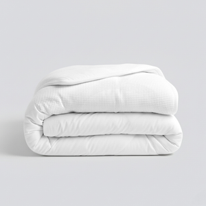 Easy Dekbed Zonder Overtrek - Waffle Band - Wit