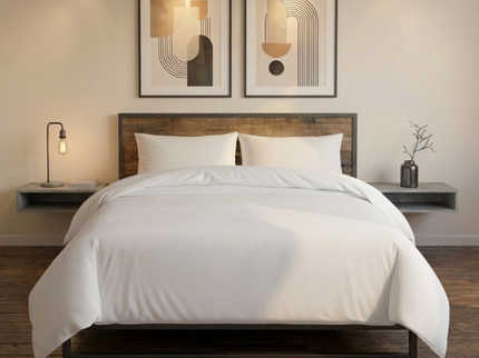 Easy Dekbed Zonder Overtrek - Waffle Band - Wit