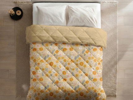 Easy Dekbed Zonder Overtrek - Orange Flower Field