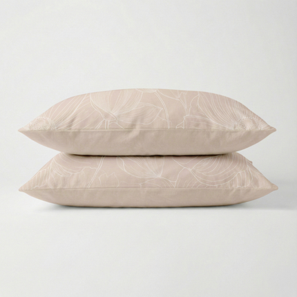 2-PACK: Kussenslopen - Sketched Flowers