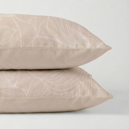 2-PACK: Kussenslopen - Sketched Flowers
