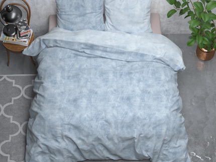 Dekbedovertrek Katoen Flanel - Washed Cotton Blauw