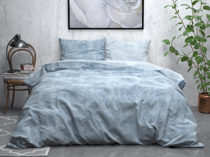 Dekbedovertrek Katoen Flanel - Washed Cotton Blauw