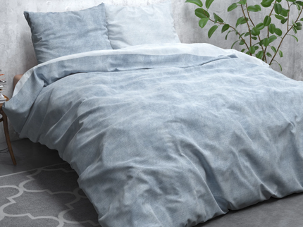 Dekbedovertrek Katoen Flanel - Washed Cotton Blauw