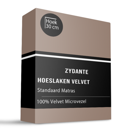 Hoeslaken Velvet - Taupe