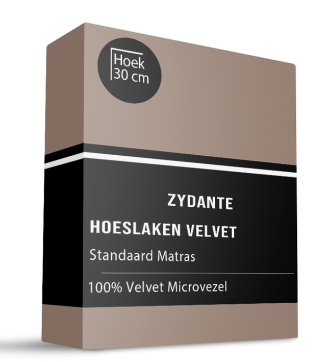 Hoeslaken Velvet - Taupe