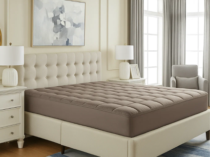 Wasbare Topper & Hoeslaken in 1 – Ultiem Slaapcomfort - Taupe