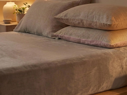 Hoeslaken Velvet - Taupe