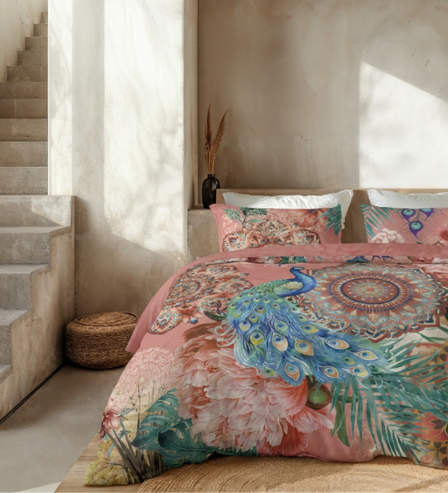 Dekbedovertrek Percale Katoen - Peacock Dream