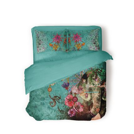 Dekbedovertrek Percale Katoen - Elephant Boheima