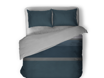 Dekbedovertrek Percale Katoen - Stripe Blue Ties