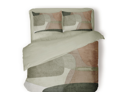 Dekbedovertrek Percale Katoen - Retro Green