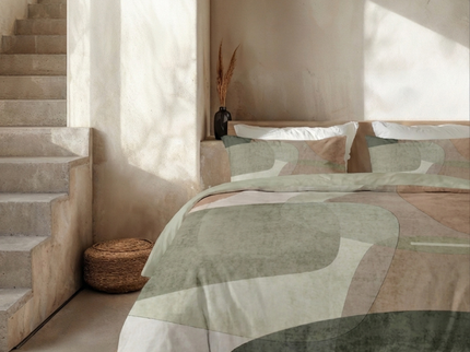 Dekbedovertrek Percale Katoen - Retro Green