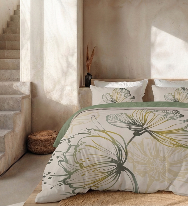 Dekbedovertrek Percale Katoen - Desert Flower