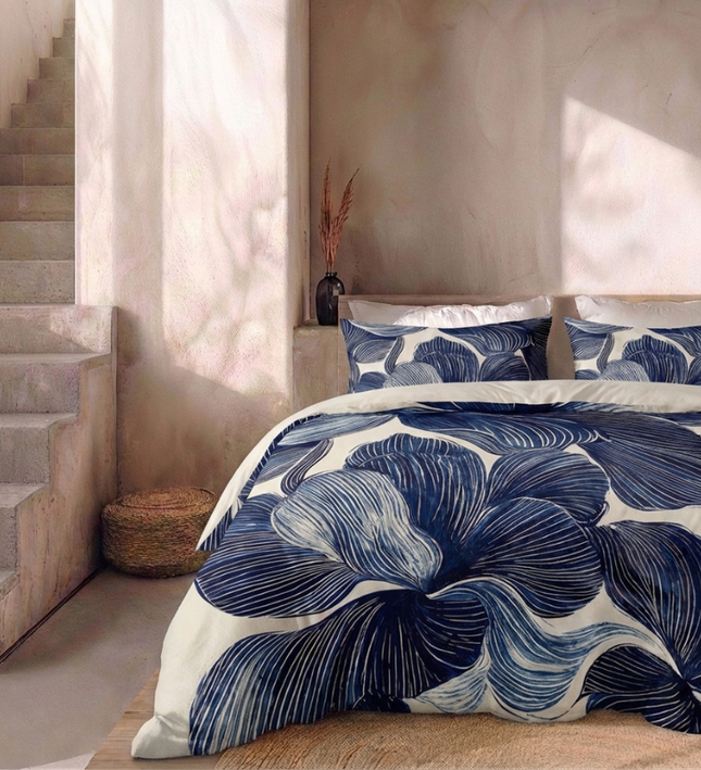 Dekbedovertrek Percale Katoen - Indigo Blend