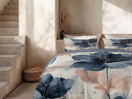 Dekbedovertrek Percale Katoen - Coral Bloom