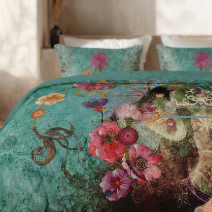 Dekbedovertrek Percale Katoen - Elephant Boheima